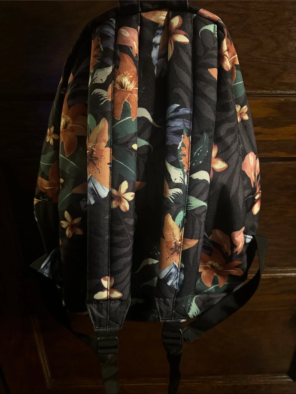 Herschel Supply Company Navy Backpack with Orange Floral Print